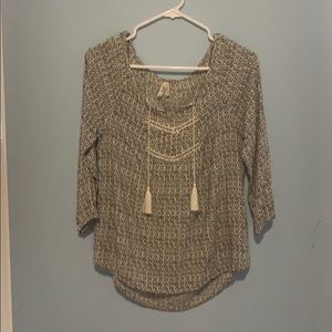 Black and White Blouse